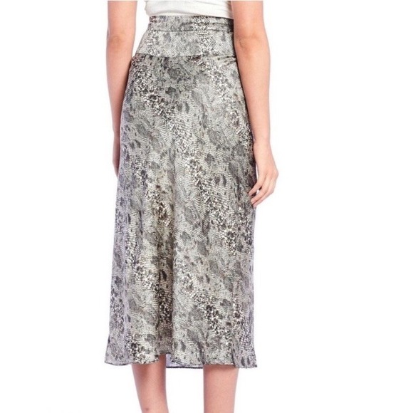 Free People Normani Bias Midi Skirt In Snake Print Womens 6 Minimalist Elegant - Picture 4 of 15